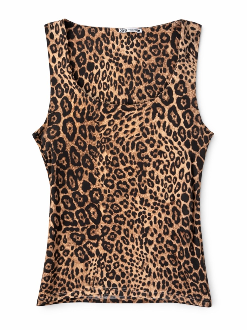 Zara Leopard Print Sleeveless Top Animal Print Tank Size S